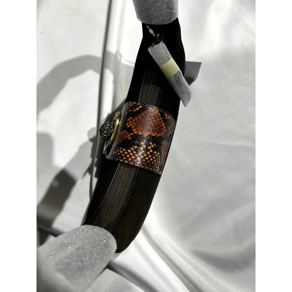 Kurt Geiger Chelsea Hobo Brown Suede Shoulder Bag NWT - Picture 8 of 11